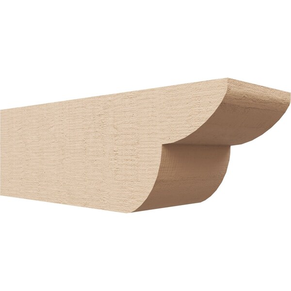 Ekena Millwork 4in. W x 4in. H x 12in. L Crestline Woodgrain TimberThane Rafter Tail, Primed Tan RFTUR04X04X12CRERCPR - main